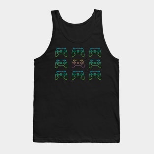 Minimalist Colorful Controllers Tank Top
